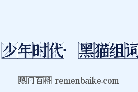 少年时代·黑猫组词是什么意思的图片